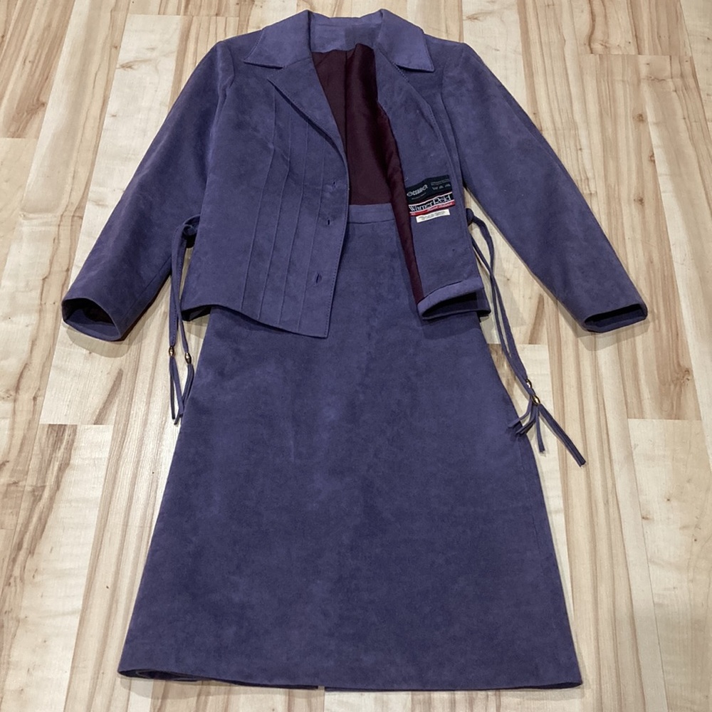 VINTAGE South Africa 2pc purple leisure wear suit